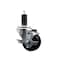 Service Caster 3'' SS Hard Rubber Swivel 1-1/4'' Expanding Stem Caster with Brake SCC-SSEX20S314-HRS-TLB-114 - alternate 1